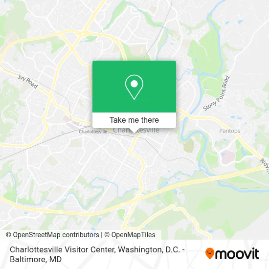 Charlottesville Visitor Center map