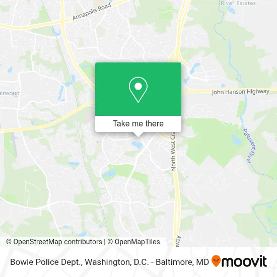 Bowie Police Dept. map