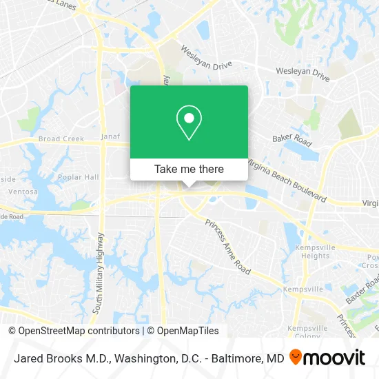 Jared Brooks M.D. map