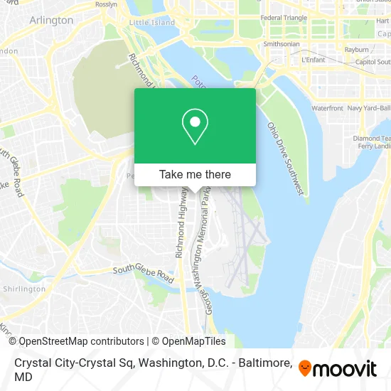 Crystal City-Crystal Sq map