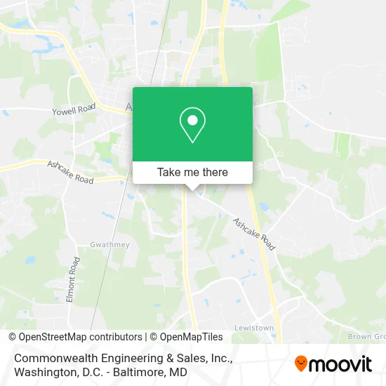 Commonwealth Engineering & Sales, Inc. map
