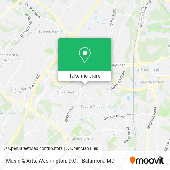 Music & Arts map