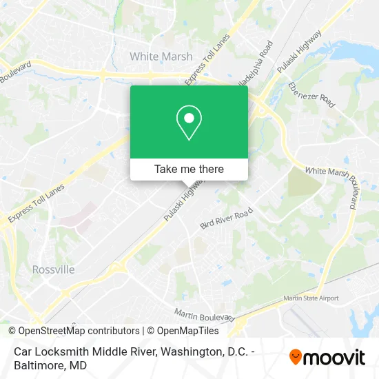 Car Locksmith Middle River map