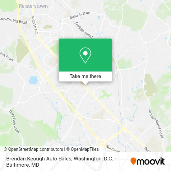 Brendan Keough Auto Sales map
