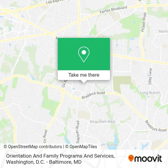 Orientation And Family Programs And Services map