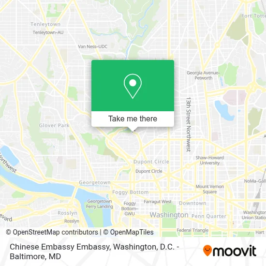 Chinese Embassy Embassy map