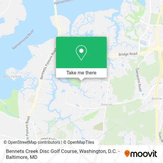 Bennets Creek Disc Golf Course map