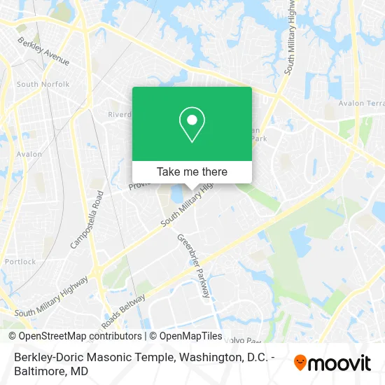 Berkley-Doric Masonic Temple map