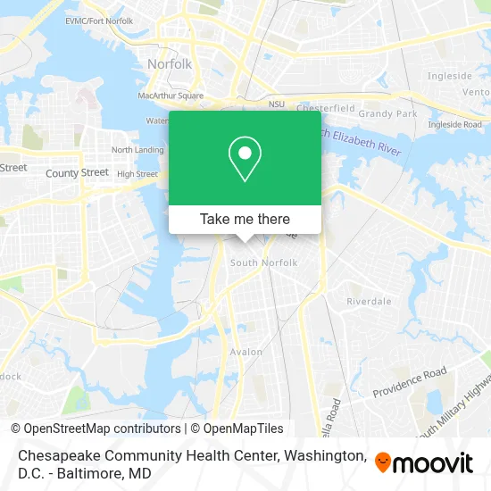 Chesapeake Community Health Center map