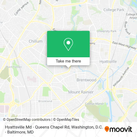 Hyattsville Md - Queens Chapel Rd map