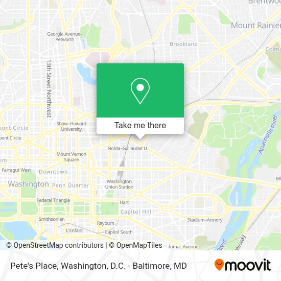 Pete's Place map