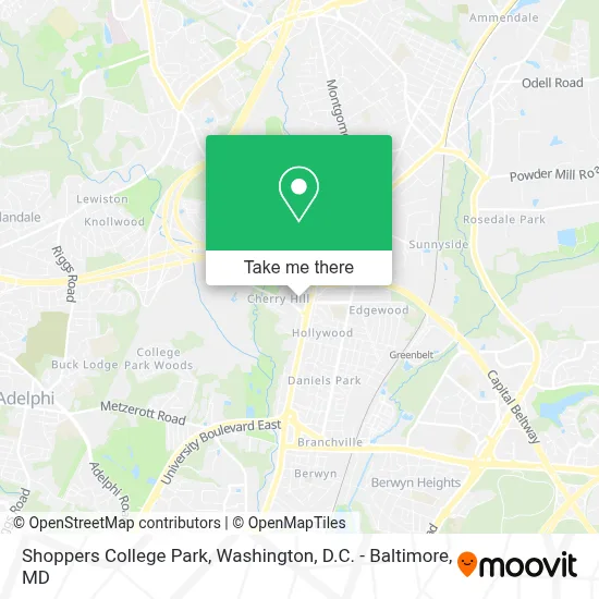 Shoppers College Park map