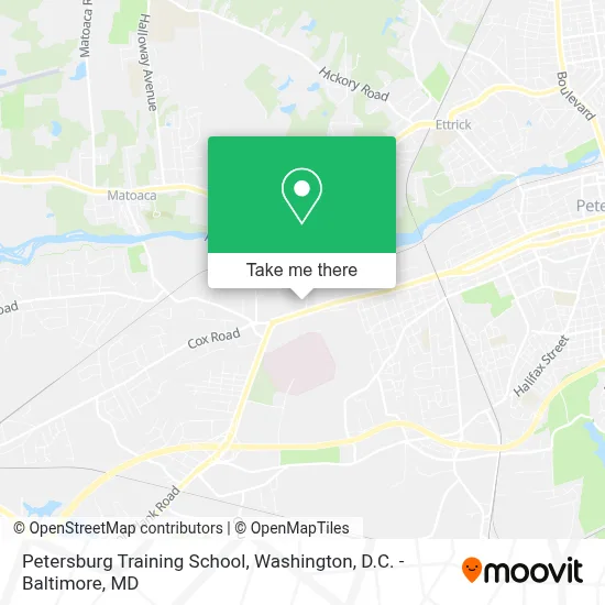 Petersburg Training School map