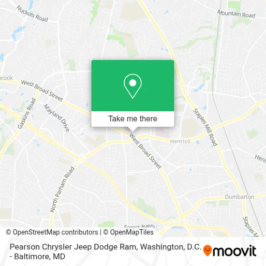 Pearson Chrysler Jeep Dodge Ram map