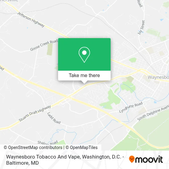 Waynesboro Tobacco And Vape map