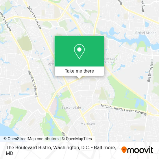 The Boulevard Bistro map