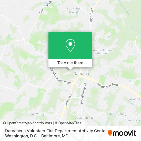Damascus Volunteer Fire Department Activity Center map