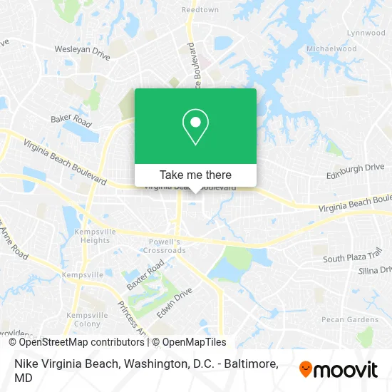 Nike Virginia Beach map
