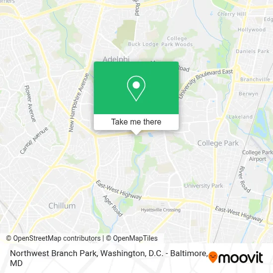 Northwest Branch Park map