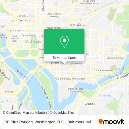 SP Plus Parking map