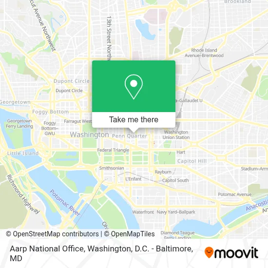 Aarp National Office map
