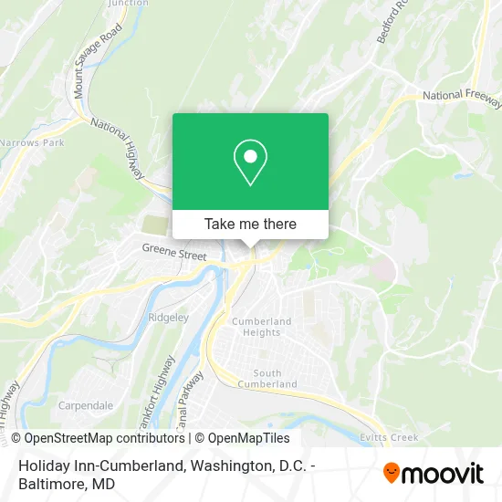 Holiday Inn-Cumberland map