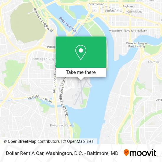 Dollar Rent A Car map