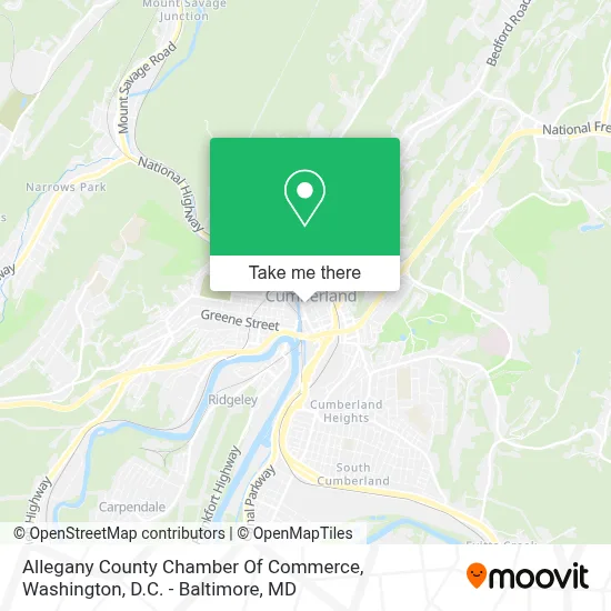 Allegany County Chamber Of Commerce map