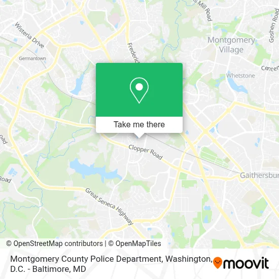 Montgomery County Police Department map