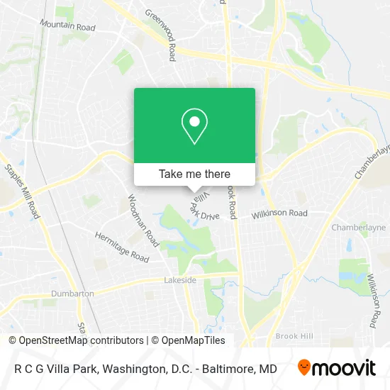 R C G Villa Park map