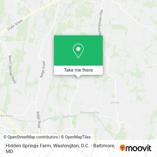 Hidden Springs Farm map