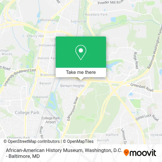 African-American History Museum map
