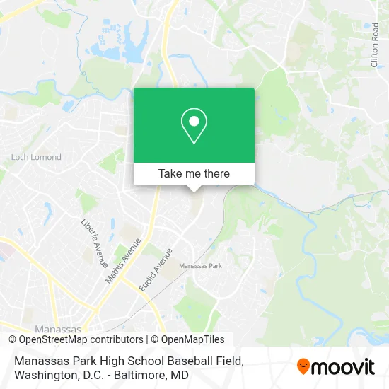 Manassas Park High School Baseball Field map