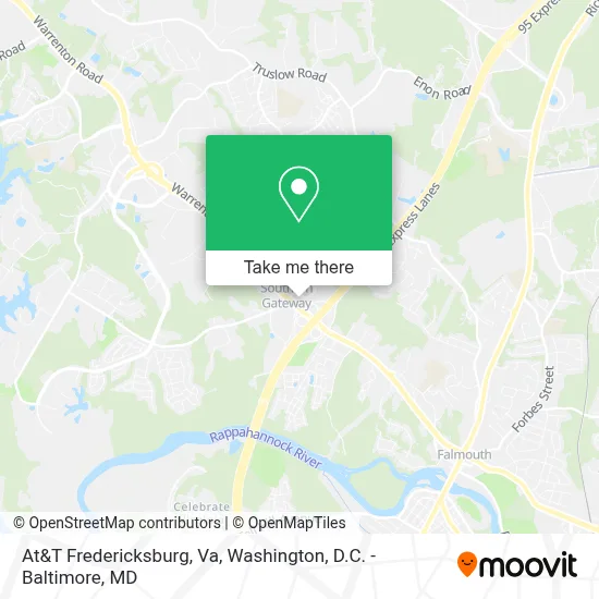 At&T Fredericksburg, Va map