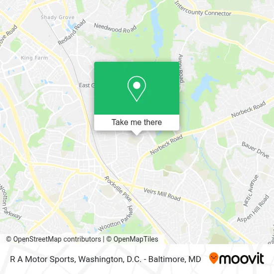 R A Motor Sports map