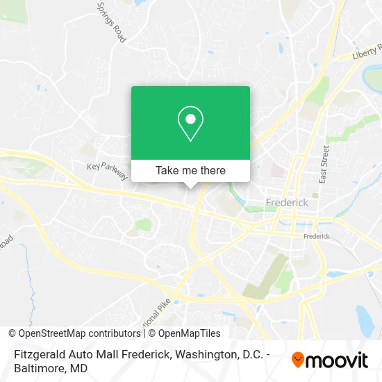 Fitzgerald Auto Mall Frederick map