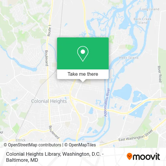 Colonial Heights Library map