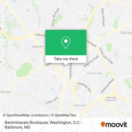 Bareminerals Boutiques map
