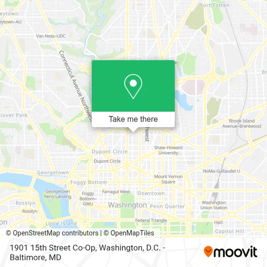1901 15th Street Co-Op map