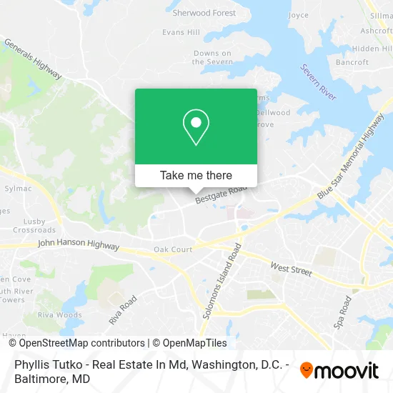 Phyllis Tutko - Real Estate In Md map