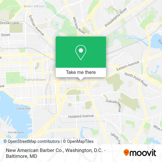 New American Barber Co. map