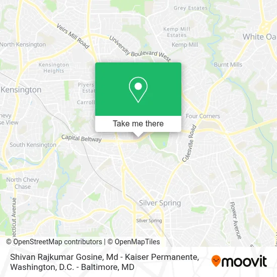 Shivan Rajkumar Gosine, Md - Kaiser Permanente map