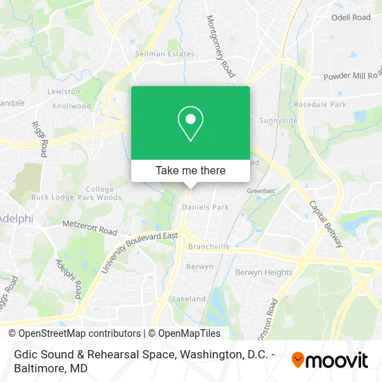 Gdic Sound & Rehearsal Space map