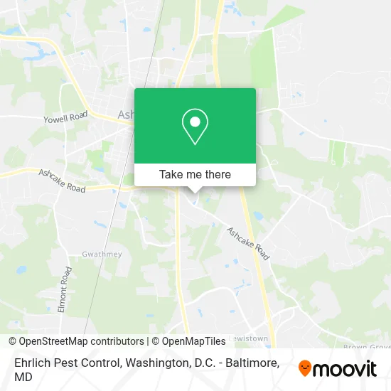 Ehrlich Pest Control map