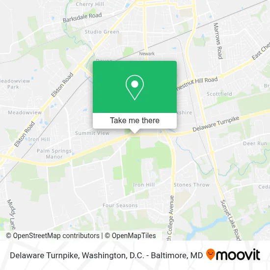 Delaware Turnpike map