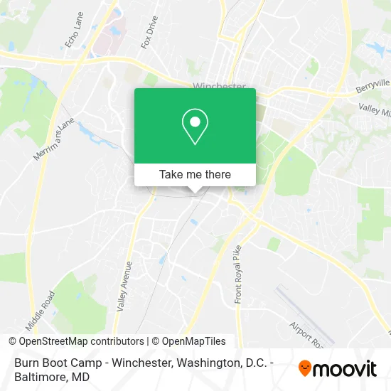 Burn Boot Camp - Winchester map