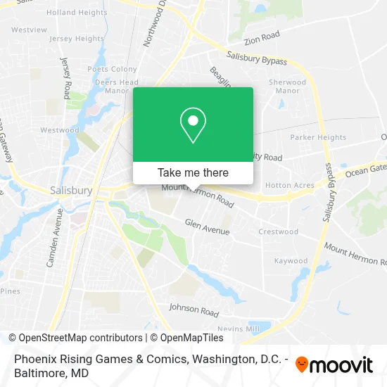 Phoenix Rising Games & Comics map