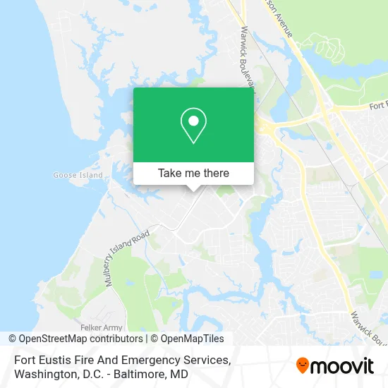 Fort Eustis Fire And Emergency Services map