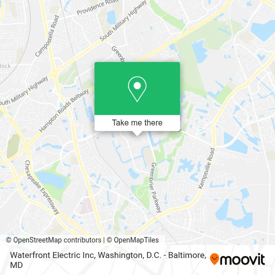 Waterfront Electric Inc map