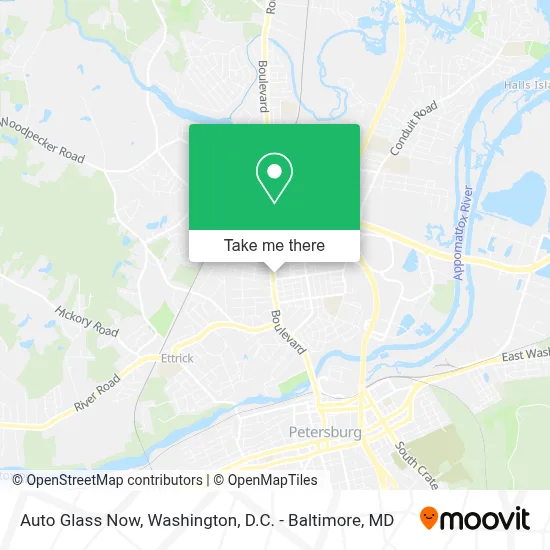 Auto Glass Now map